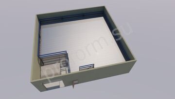 Мезонин на колоннах площадью 557,9 квадратных метров
